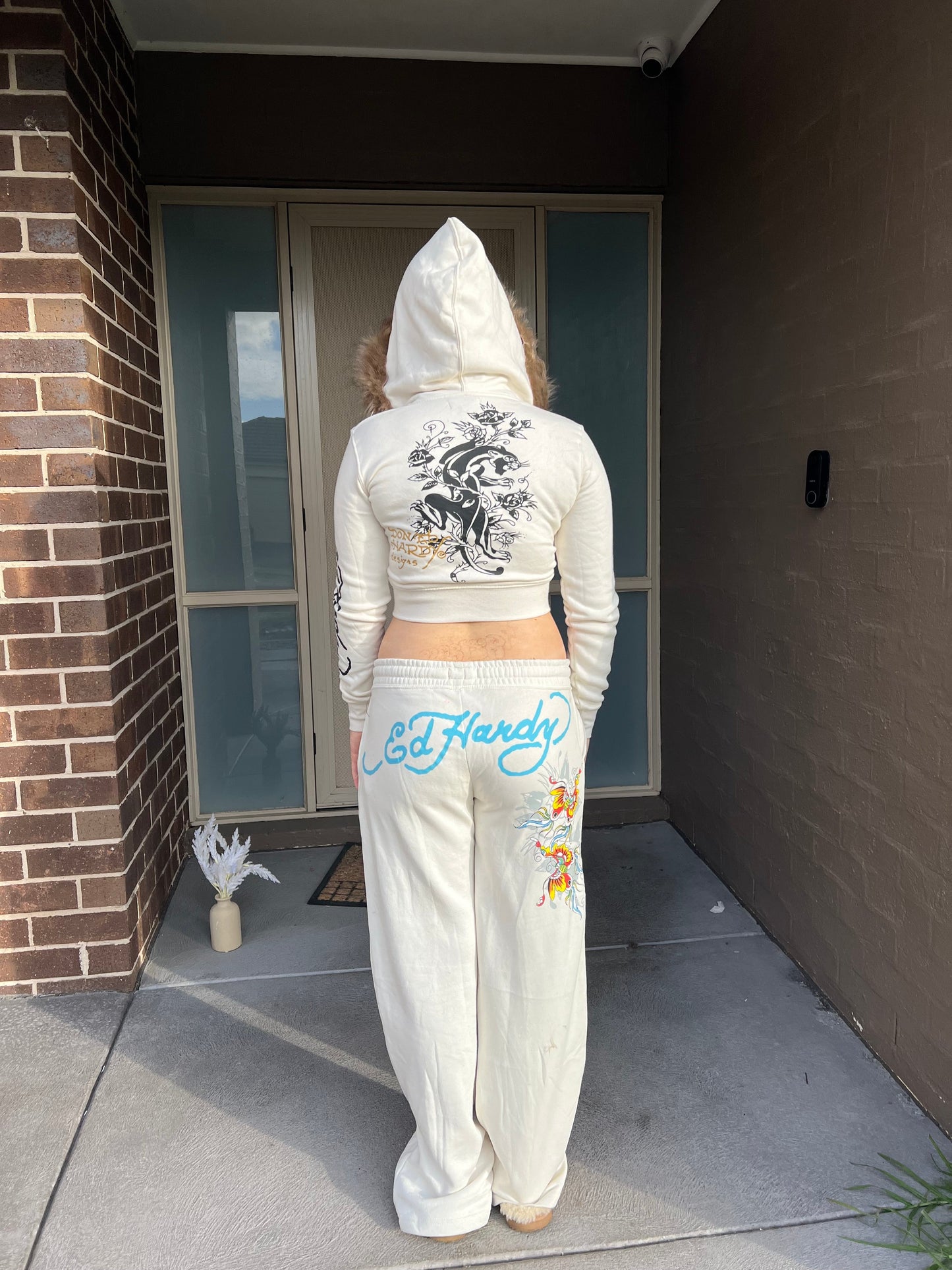 WHITE REWORKED FUR EDHARDY SET