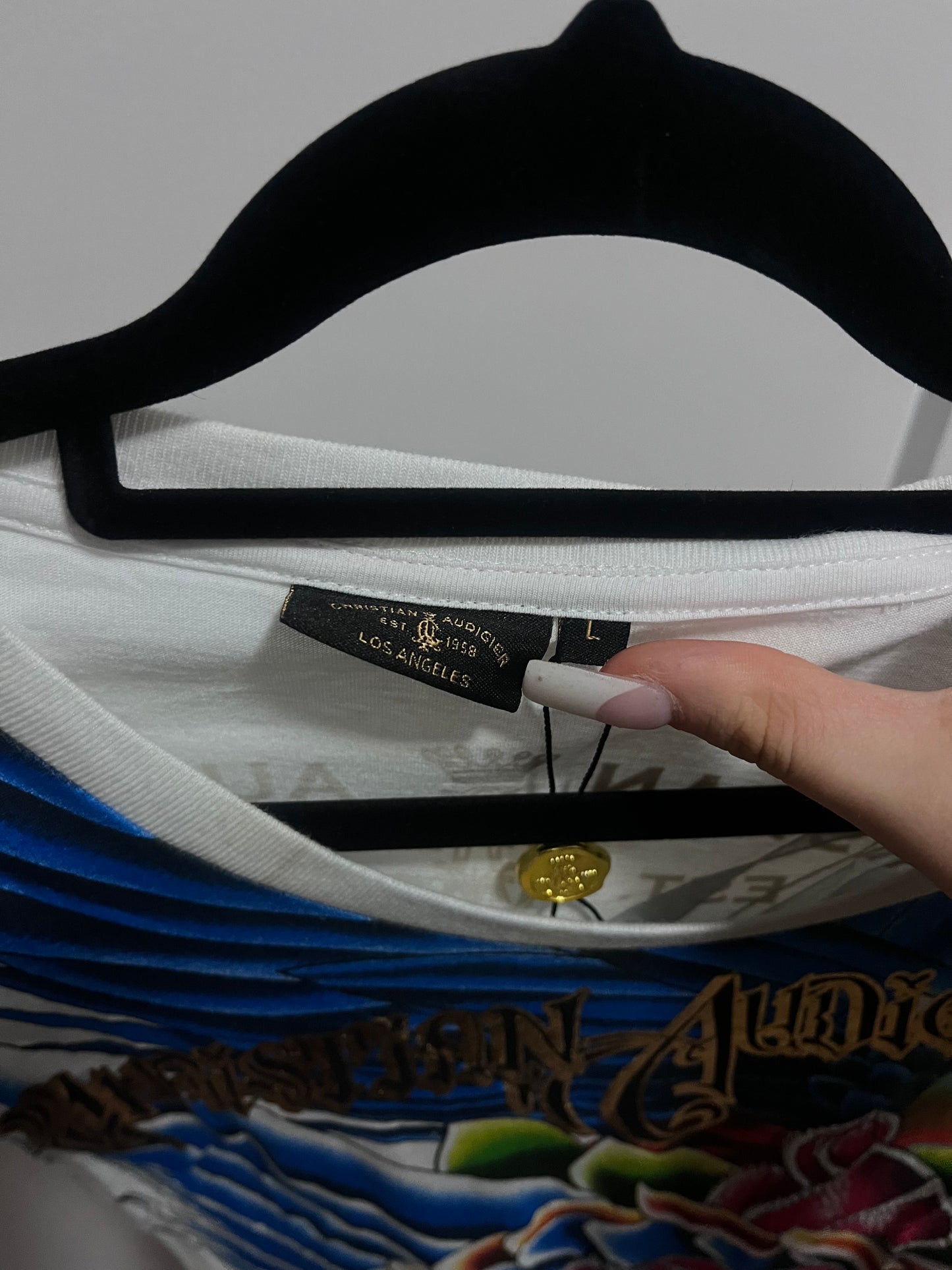 Christian audigier shirt with tags