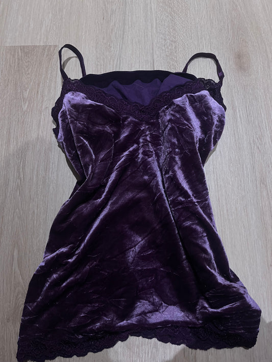 purple scrunch top