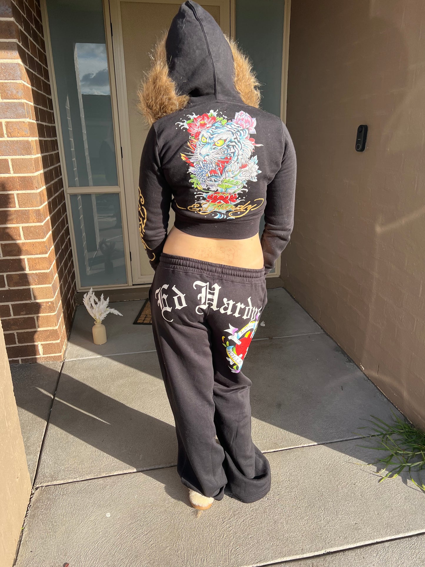 FUR BLACK REWORKED ED HARDY SET