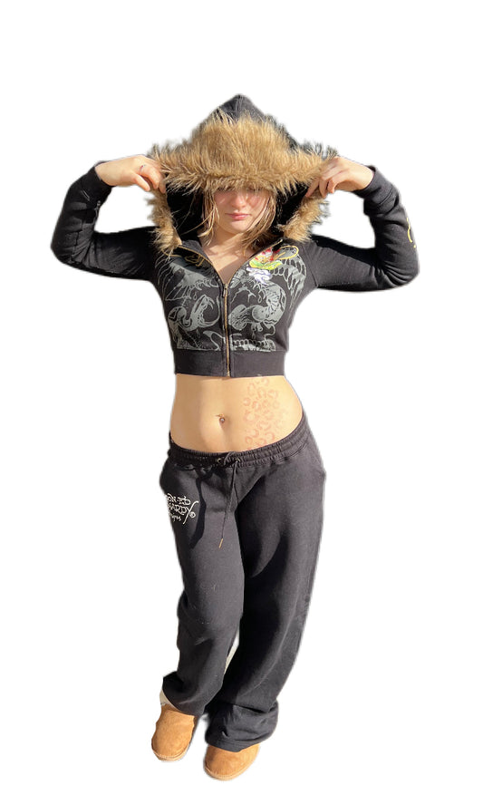 FUR BLACK REWORKED ED HARDY SET