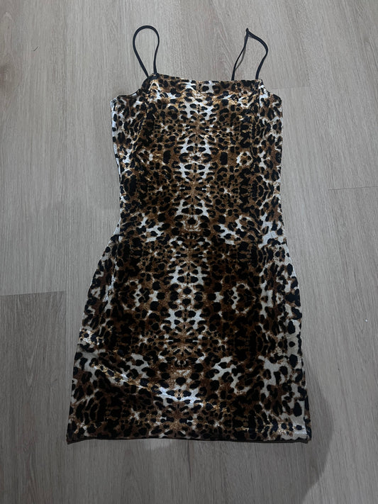 leopard print MINI dress