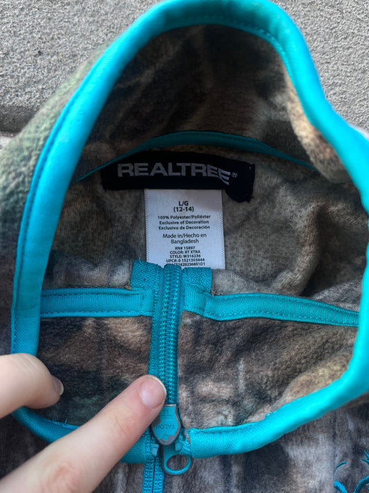 blue realtree zip up
