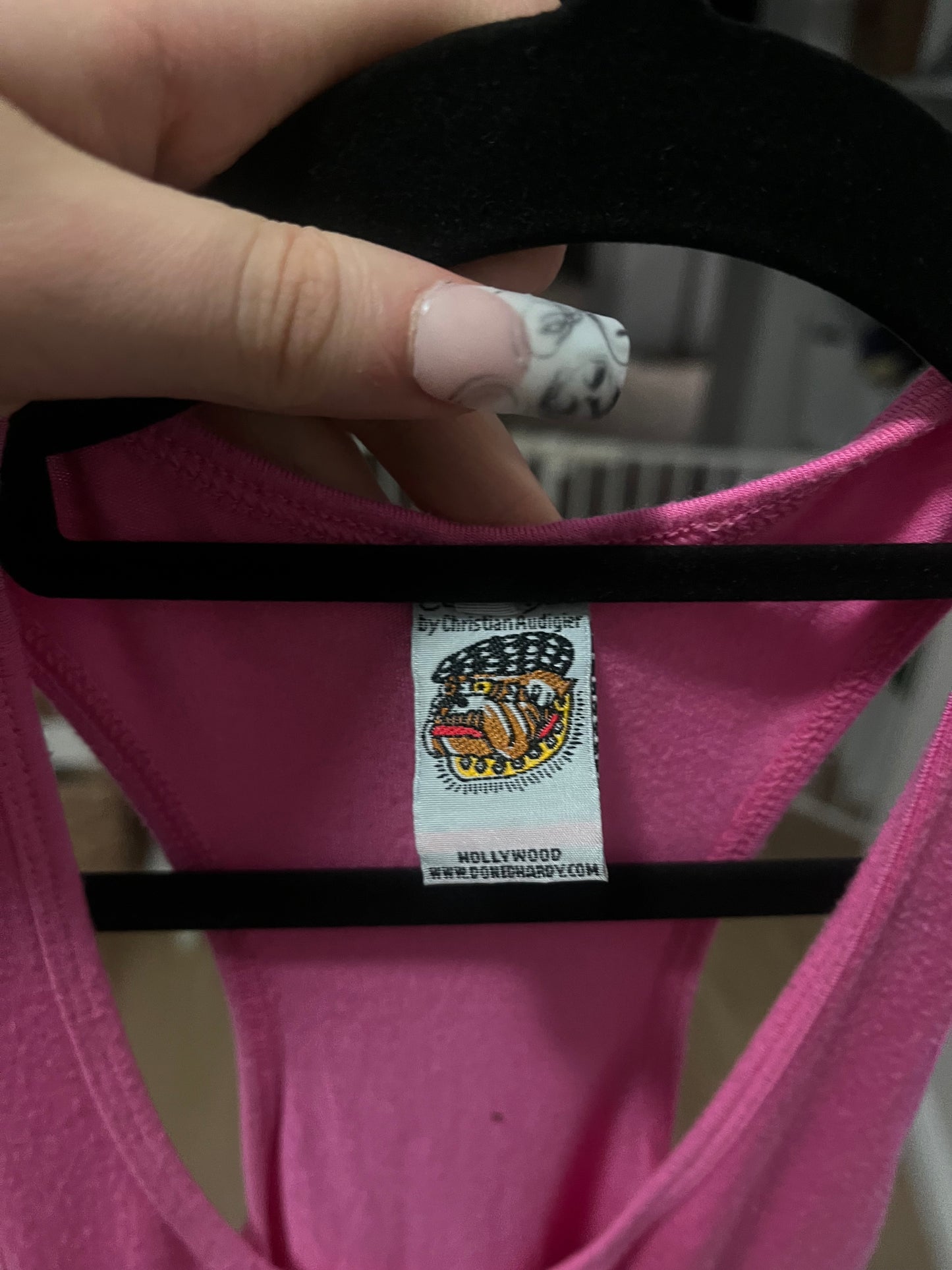 pink ed hardy tank