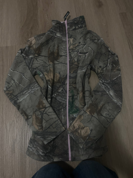 pink realtree zip up