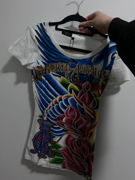 Christian audigier shirt with tags