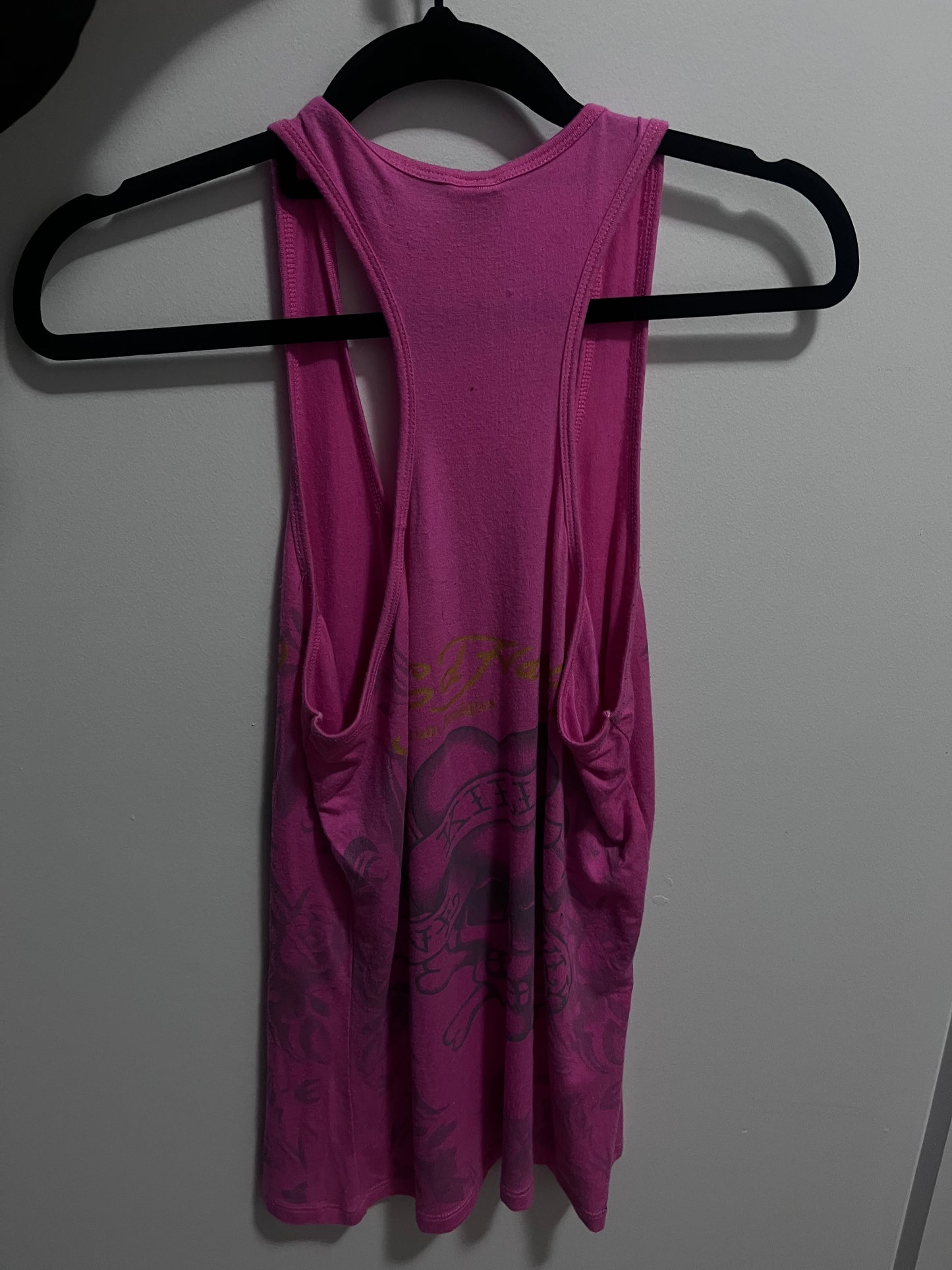 pink ed hardy tank